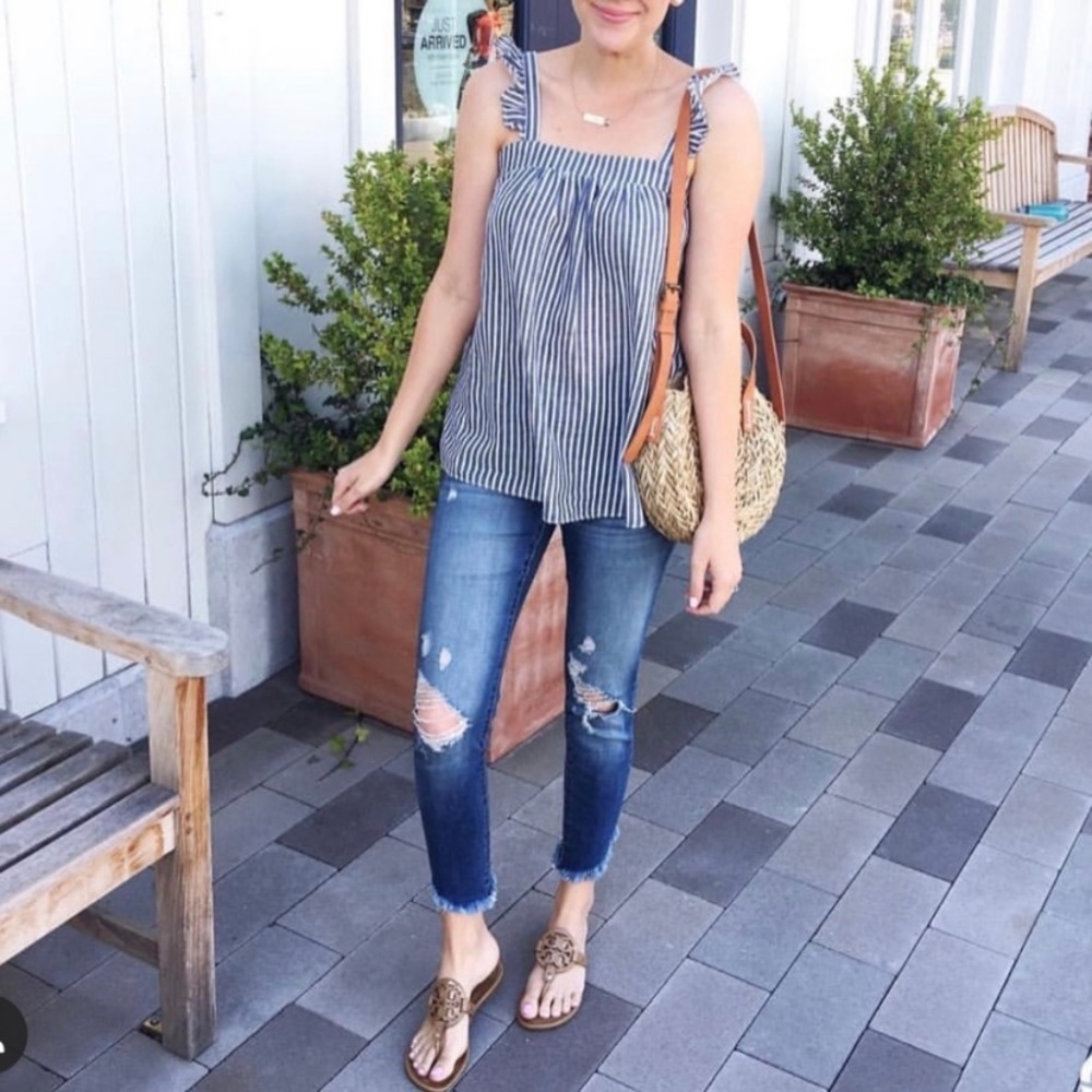 Old Navy stripped ruffle tank top